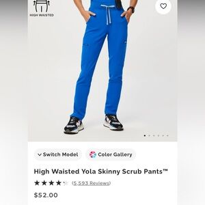 FIGS HIGH WAISTED YOLA SKINNY SCRUB PANTS